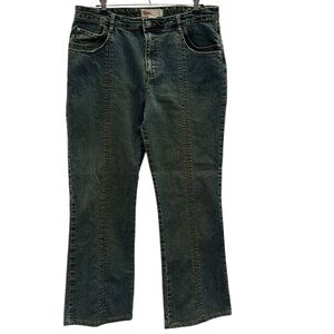 Cosmopolitan High Rise Seam Front Vintage Wash Bootcut Blue Jeans Womens 14